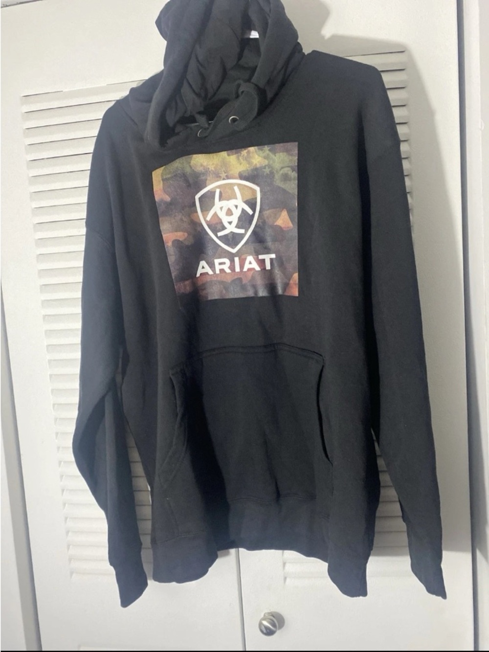 Ariat Black Pullover Hoodie with Camouflage Graphic
